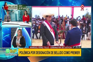 Marisol Pérez sobre Bellido: “lo descalifica tener una investigación por terrorismo”