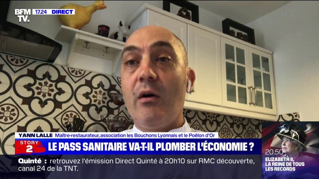 Pour Yann Lalle, représentant des Bouchons Lyonnais, le calendrier du pass sanitaire n'est pas bon et pénalise les restaurateurs