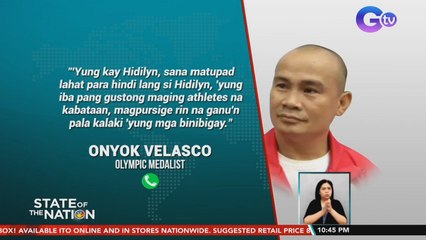 Onyok reveals he never received all pledges to him; hopes it doesn't happen to Hidilyn | SONA
