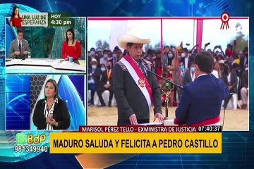 Marisol Pérez sobre Bellido: “lo descalifica tener una investigación por terrorismo”