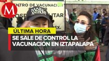 Se reportan complicaciones y largas filas para la vacunación en Iztapalapa