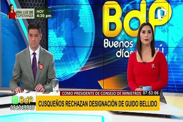 Ciudadanos cusqueños rechazan nombramiento de Guido Bellido como Premier