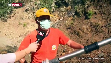 Fedakar orman kahramanları canla başla çalışıyorlar