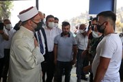 Diyanet İşleri Başkanı Erbaş'tan orman yangınında hayatını kaybeden çiftin yakınlarına taziye ziyareti