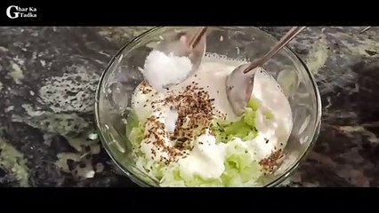 खीरा रायता - ककड़ी का रायता  || Kakadi Ka Rayata -  Easy Cucumber Raita Recipe in hindi