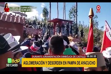 Juramentación simbólica de Castillo se realizó en medio del desorden y desorganización