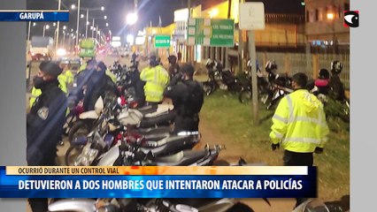 Detuvieron a dos hombres que intentaron atacar a policías en un control vial en Garupá