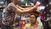 Hairstylist Creates Hotdog Shaped Hair on Woman's Head