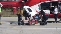 Kalp krizi geçiren vatandaş ambulans helikopterle hastaneye yetiştirildi
