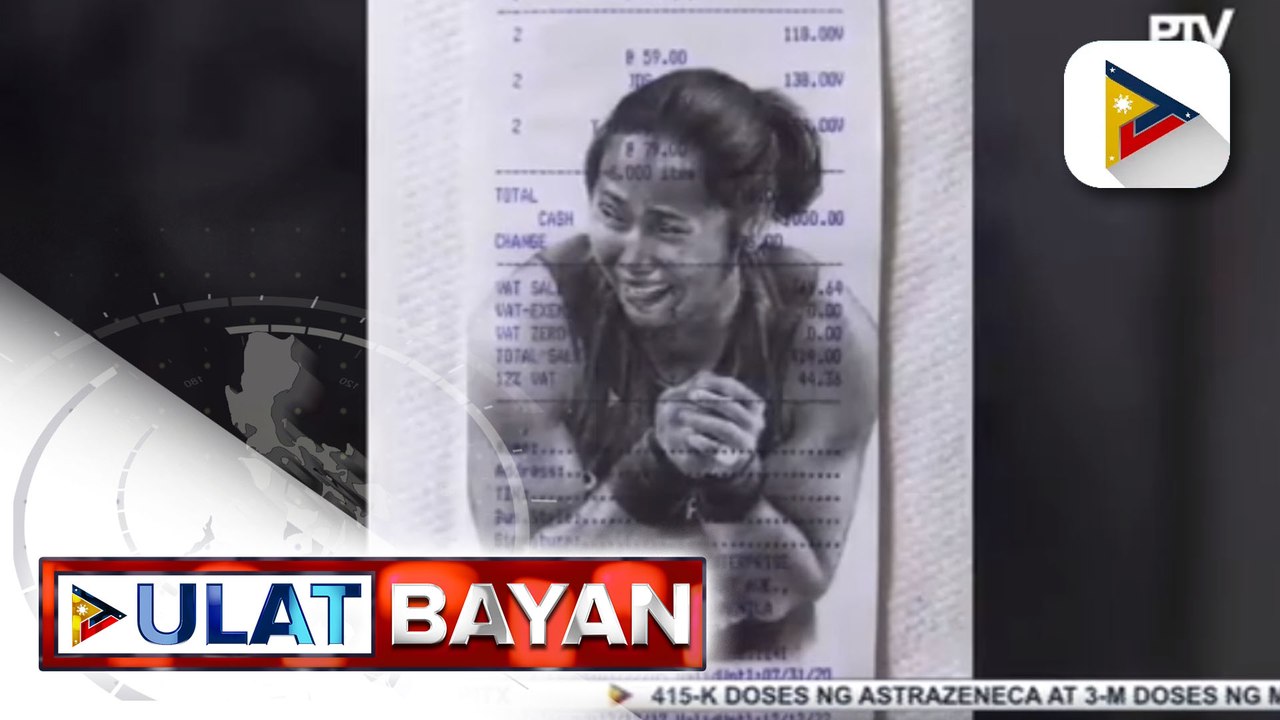 Graphite art ni first Pinay Gold medalist Hidilyn Diaz, iginuhit sa papel ng resibo