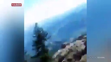 70 metrelik uçurumdan düştü