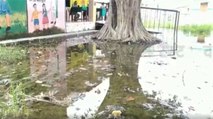 School principal used utensils to cross waterlogged campus