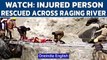 HP: Injured person rescued by locals & disaster rescue team in Lahaul-Spiti | Watch | Oneindia News