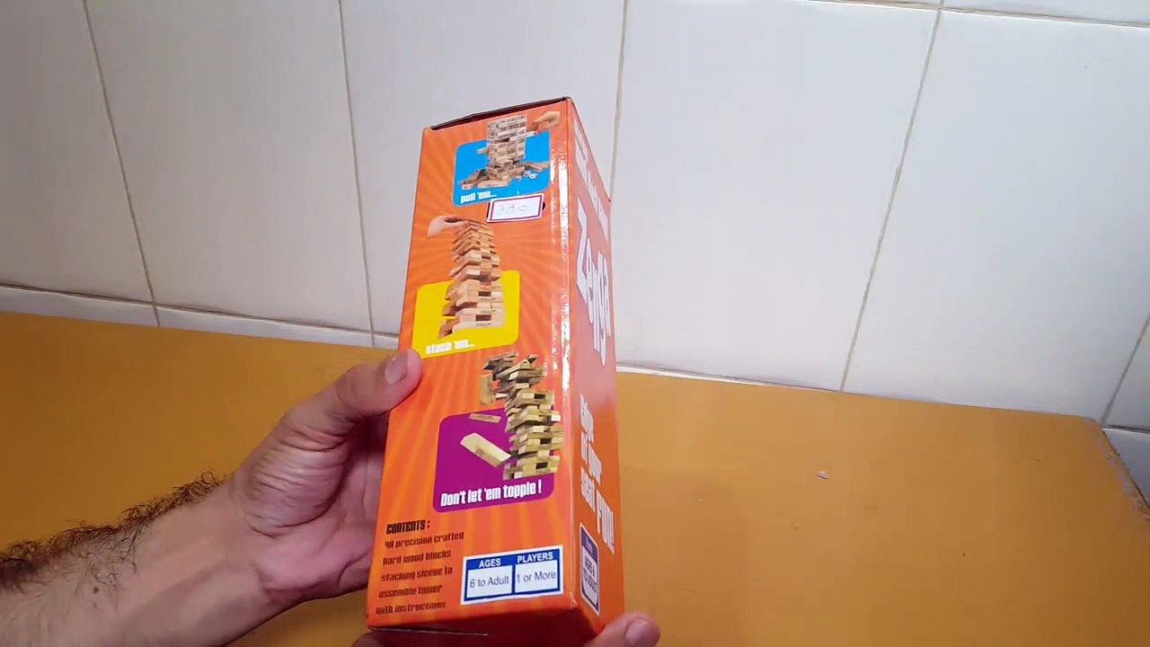 Unboxing and Review of jenga wooden blocks game Dominos Blocks Set for your kids