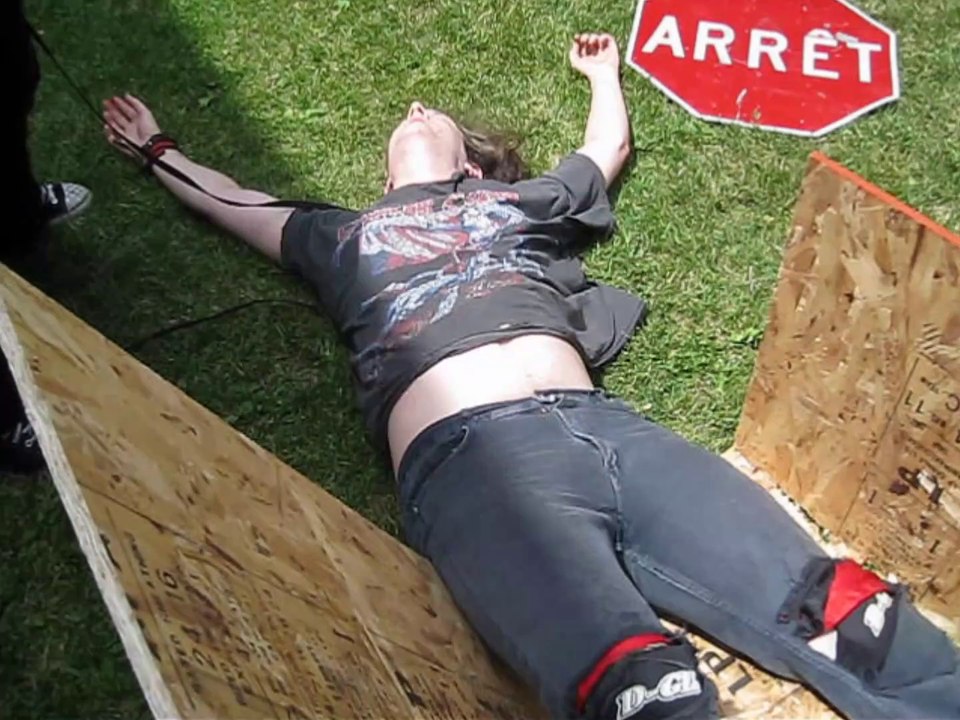 Strap Match - The Bruiser & Agent Exile VS Matt Rage & Eliza Raven - CHW Backyard Wrestling