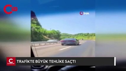 Trafikte tehlike saçtı! O anlar kamerada