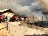 Bolu'da 2 ev, 3 samanlık alev alev yandı