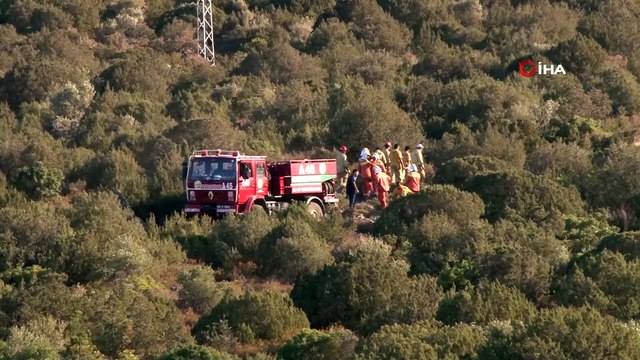 İzmir’in Urla ilçesindeki makilik alan yangını kontrol altında