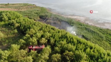 Son dakika... Sazlık alandaki şüpheli yangın ekipleri harekete geçirdi