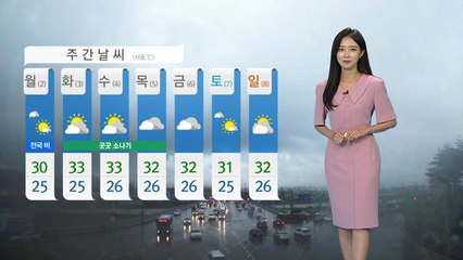 [날씨] 오늘 전국 비...낮 동안 후텁지근 / YTN