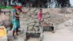 Traditional clay Bricks making | Total Process Of Manual Clay Bricks Making Village Work Life