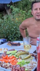 Wild Neighbors Drop By to Use Backyard Pool