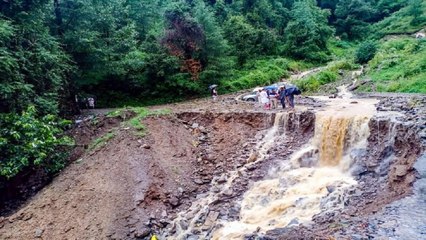 What is the reason of heavy rain & landslides in country?