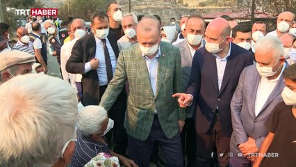Cumhurbaşkanı Erdoğan'dan afetzedelere ziyaret