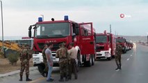 - Azerbaycan’ın Türkiye’ye destek için gönderdiği 220 kişilik ekip ve 53 itfaiye aracı yola çıktı