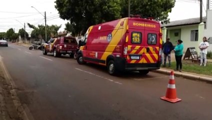 Menina de cinco anos é atropelada por moto na Rua Casemiro de Abreu, no Bairro Alto Alegre
