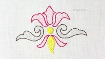 Hand embroidery shadow stitch | how to do shadow embroidery for beginners | Simple flower embroidery design for all over dresses