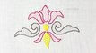 Hand embroidery shadow stitch | how to do shadow embroidery for beginners | Simple flower embroidery design for all over dresses