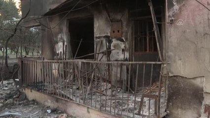 Bakan Kurum, orman yangınında zarar gören alanlarda incelemeler yaptı
