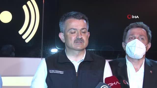 Tarım ve Orman Bakanı Pakdemirli: 107 tane orman yangını çıktı, bunların 98 tanesi kontrol altına alındı.