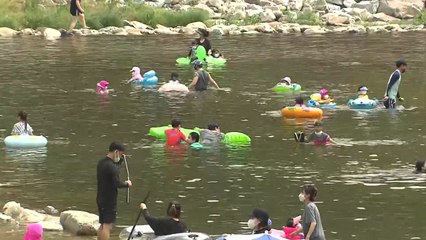 절정으로 향하는 무더위...피서객 몰리는 계곡 / YTN