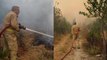 Yangınla mücadele ederken hayatını kaybeden Yaşar Cinbaş'ın son görüntüleri