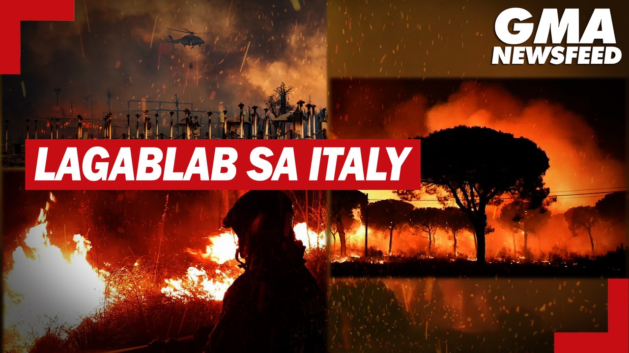 Wildfires sa Sicily at Sardinia, Italy | GMA Ne...