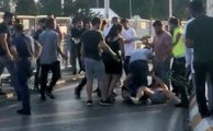 Taksim Meydanı'nda kadınların saç saça baş başa kavgası kamerada
