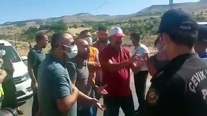 Tunceli Belediye Başkanı Maçoğlu'na, yangının sürdüğü bölgeye girişte polis engeli