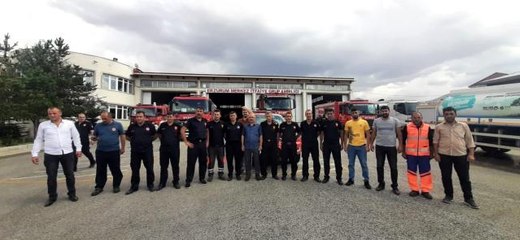 Erzurum itfaiye ekipleri Antalya için yola çıktı