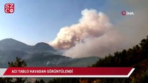 Acı tablo havadan görüntülendi, her yeri kaplayan dumanlar yürekleri dağlıyor