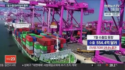 7월 수출 무역 역사상 최고치…"하반기도 상승세"