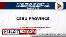Cebu Province, isasailalim sa GCQ with heightened restrictions; Apayao, Laguna, at Aklan, isasailalim sa MECQ