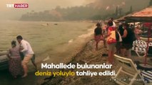 Mazı Köyü'nde alevler evlere sıçradı: Mahalleli denizden tahliye ediliyor