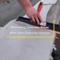 hpw recoating concrete steps with grey concrete overlay diy minecraft  recoating concrete steps