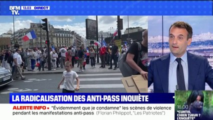 Pour Florian Philippot, la loi sanitaire "va séparer les gens"