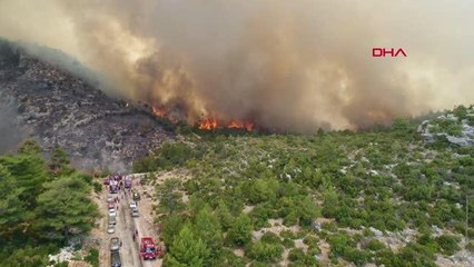 SIRTKÖY'DE YANGINA HAVADAN MÜDAHALE