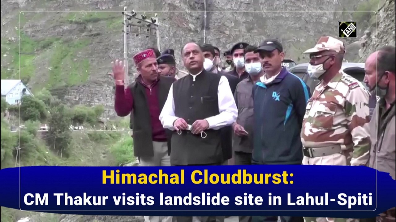 Himachal Cloudburst: CM Thakur visits landslide site in Lahul-Spiti