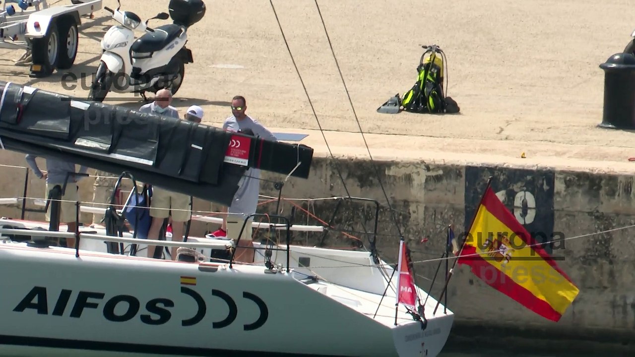 Rey Felipe VI embarcando en Mallorca