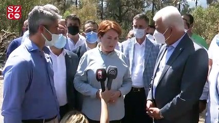 Akşener yangın bölgesi'nde
